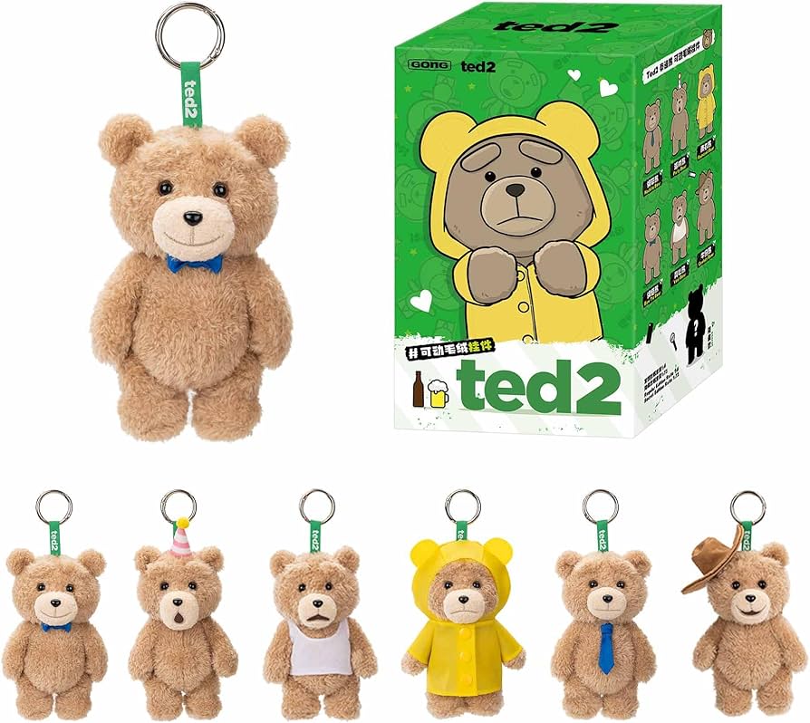 POP MART Ted2 Teddy Bear Action Plush Pendant (Blind Box)