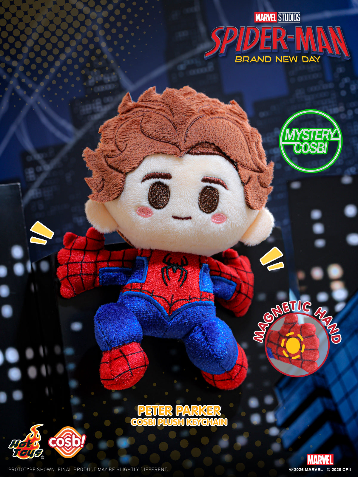 Hot Toys Cosbi Spider-Man Plush Keychain Blind Box (Assorted)
