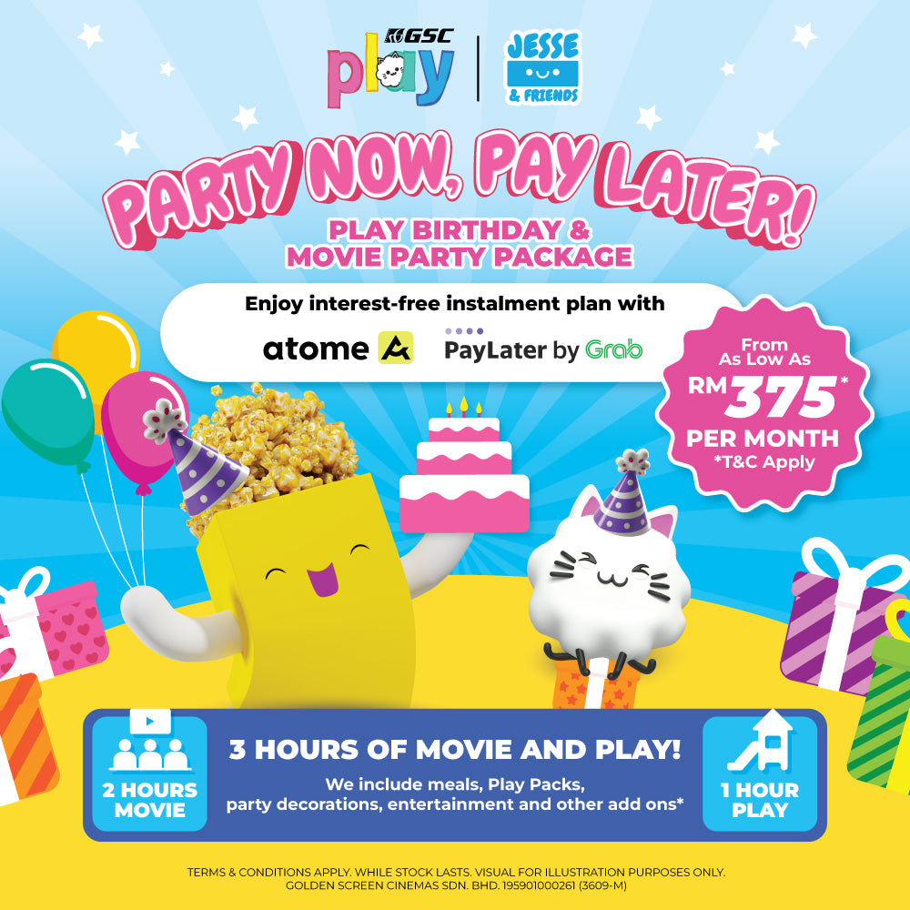 GSC Play Birthday & Movie Party Package (Jesse & Friends Theme)