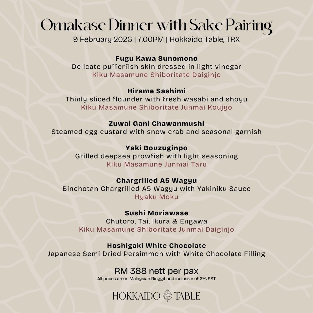 Chef's Table: Omakase Dinner with Sake Pairing