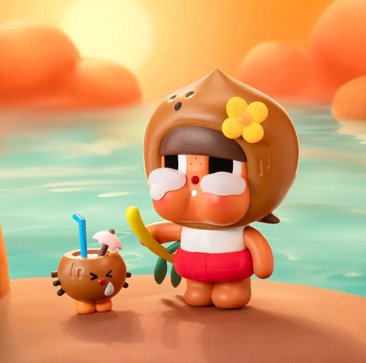 POP MART CRYBABY Coconut Figure - Brown