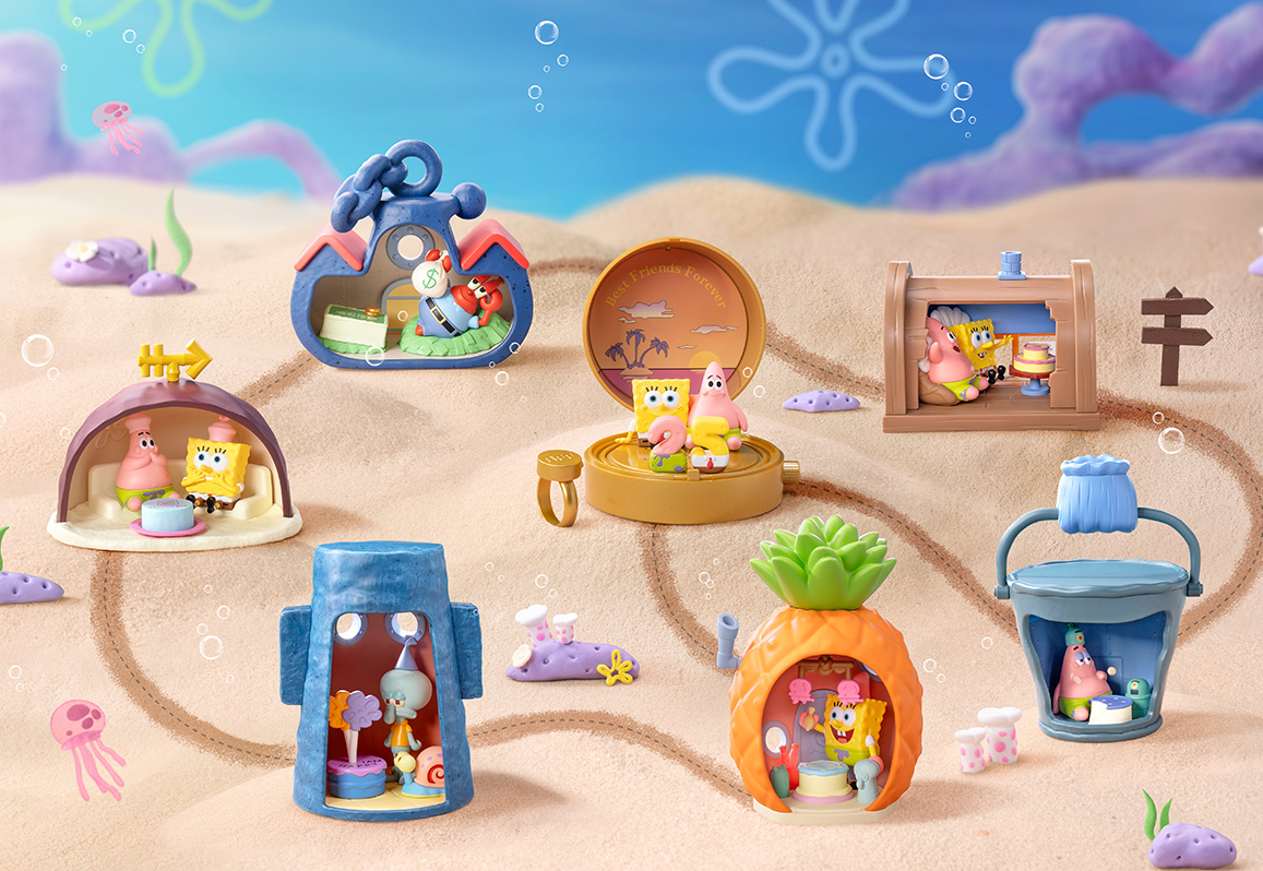 POP MART SpongeBob SquarePants Carnival Anniversary Series Scene Sets