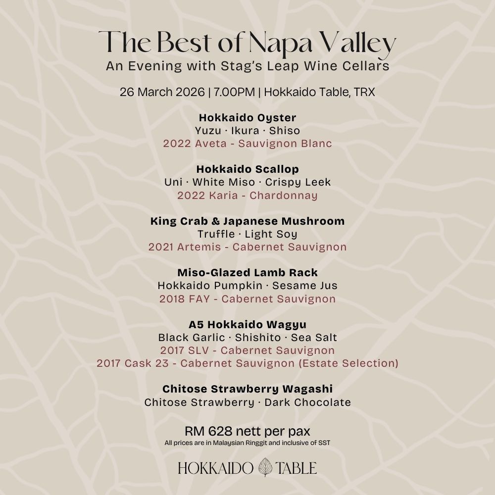 The Best of Napa Valley – Wine Pairing Dinner