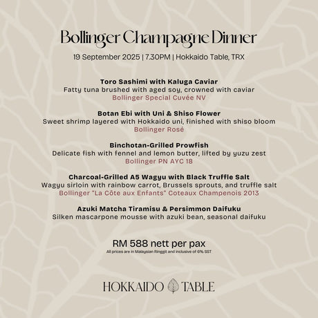 Bollinger Pairing Dinner