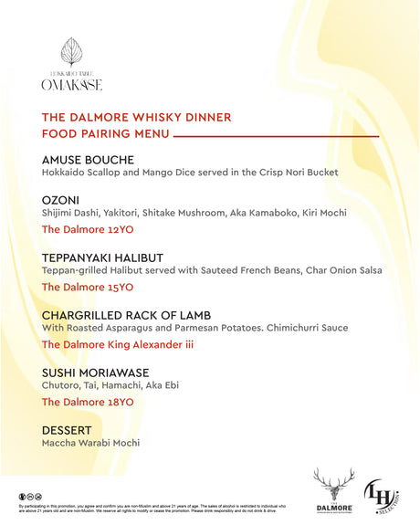 The Dalmore Whisky Dinner at Hokkaido Table