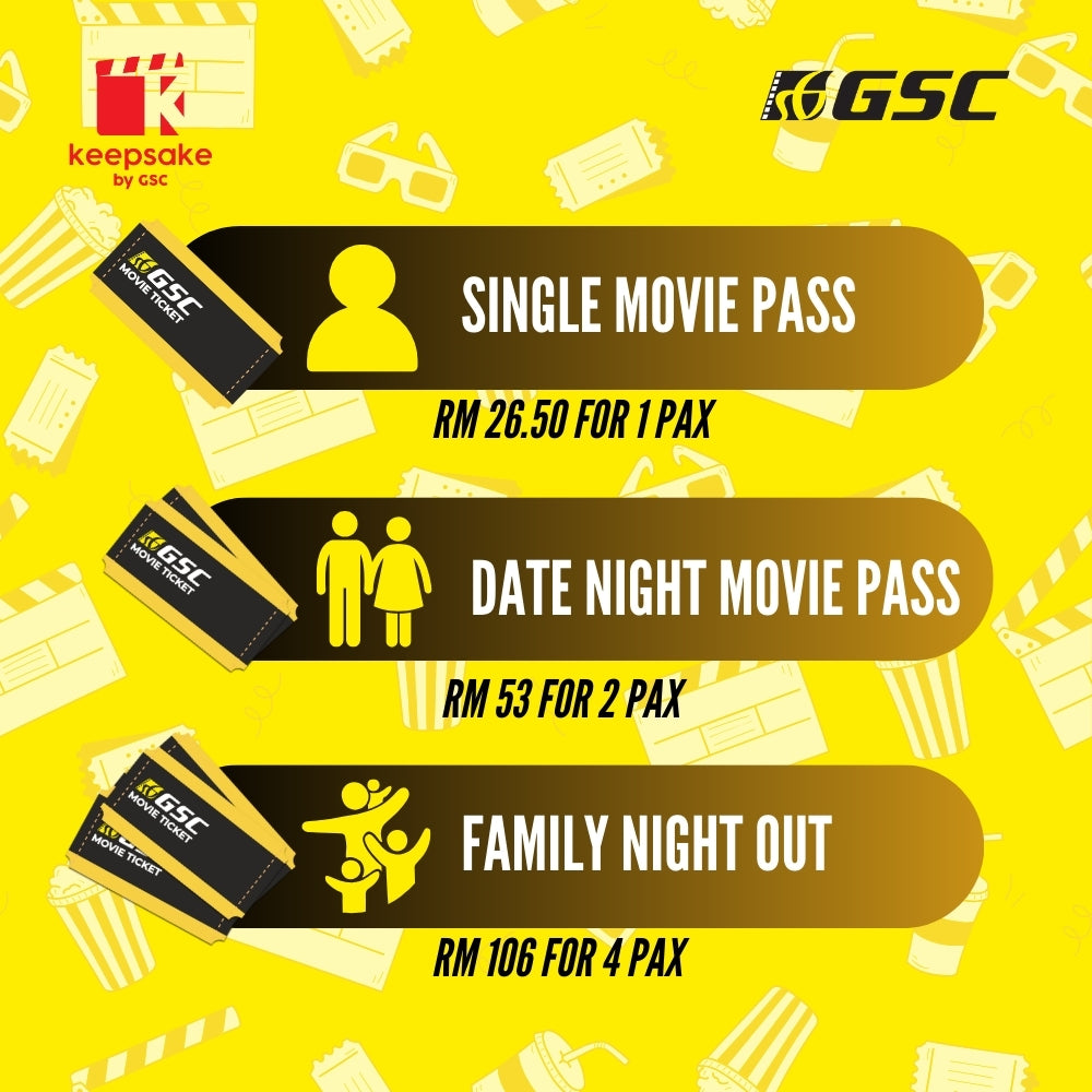 GSC 2D Movie Tickets (Digital)