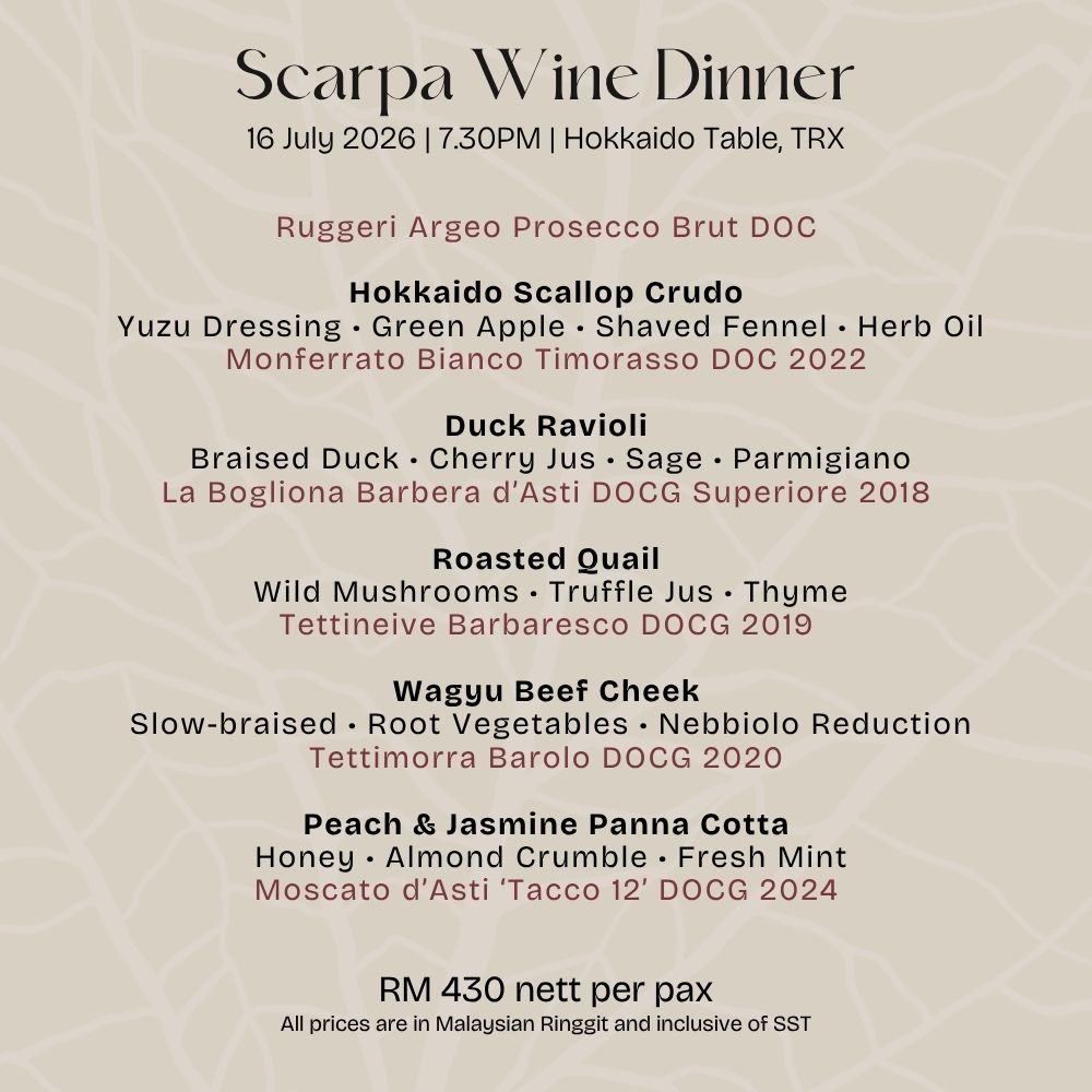Chef's Table: Scarpa Wine Pairing Dinner