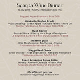 Chef's Table: Scarpa Wine Pairing Dinner