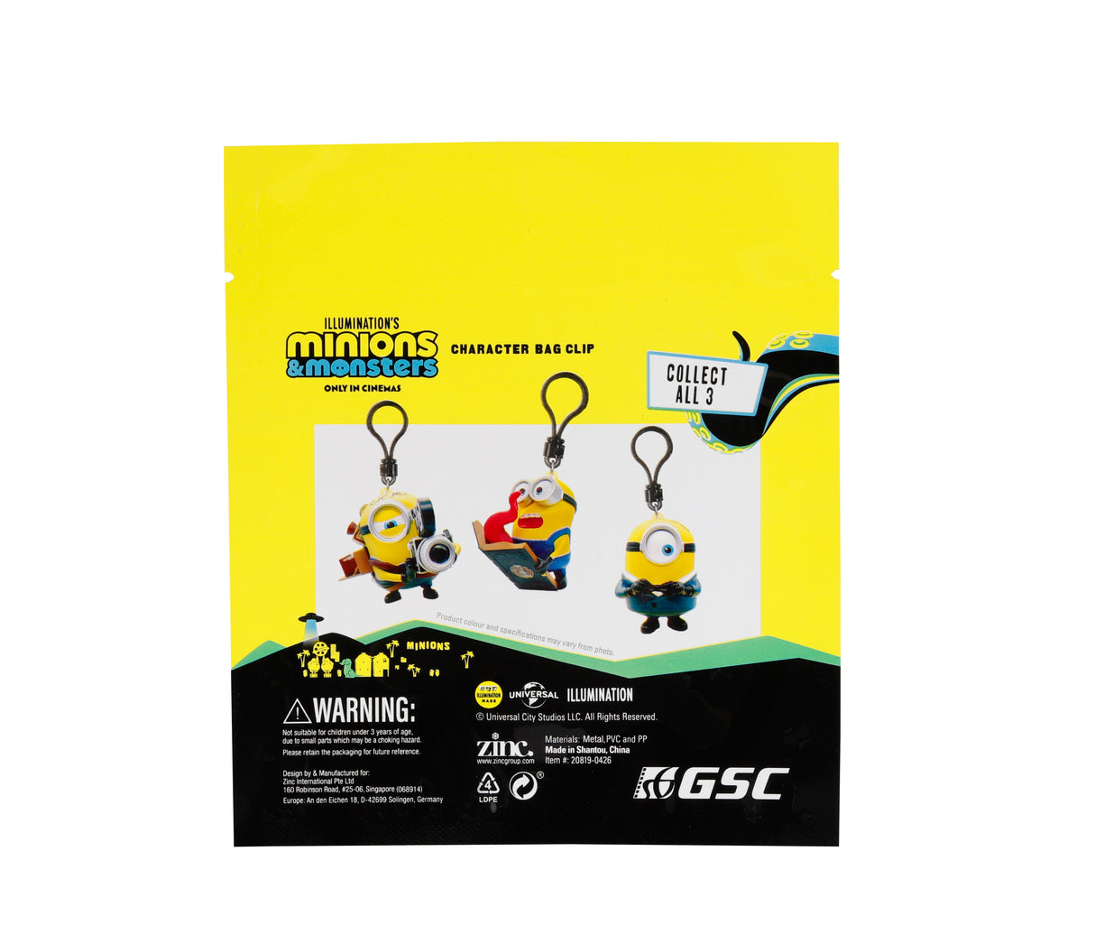 GSC Exclusive Minions Bag Clips Blind Bags
