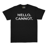 #GSCAdmin T-shirt: Hello. Cannot. [Silver Foil Print]