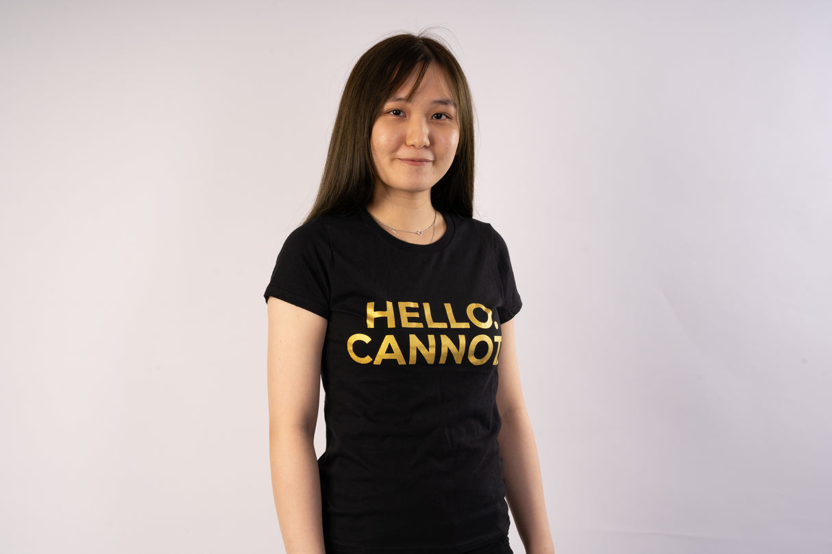 #GSCAdmin Hello. Cannot. T-Shirt Women Gold Foil