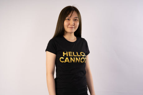 #GSCAdmin Hello. Cannot. T-Shirt Women Gold Foil