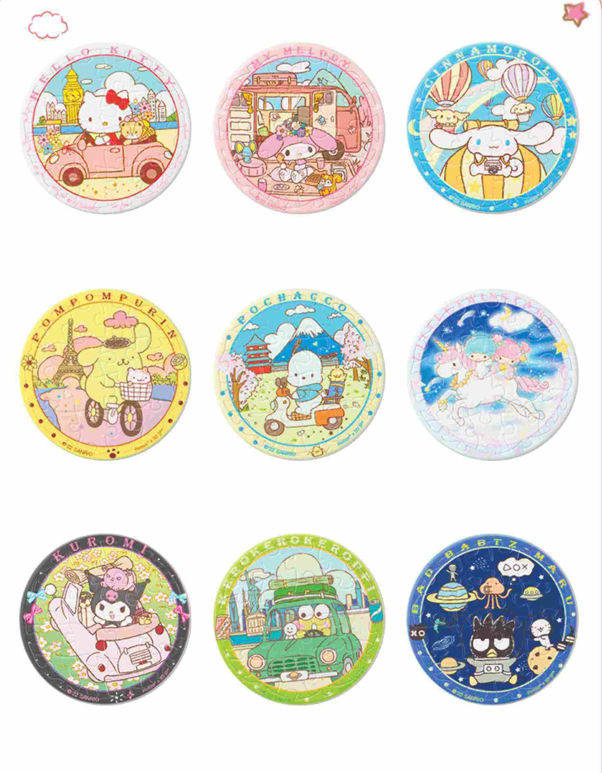 Sanrio series badge -01/02 mini Puzzle Planet Sdn Bhd (Blind Box)