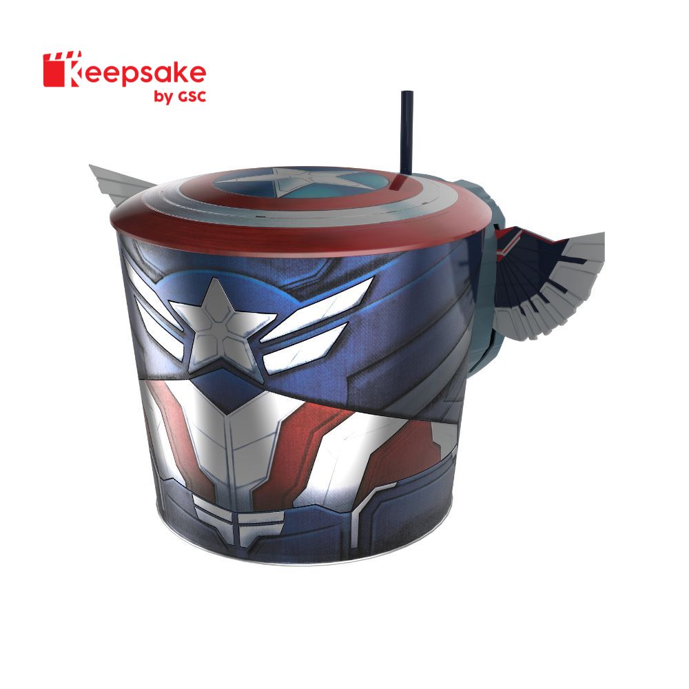 GSC Exclusive Captain America: Brave New World Popcorn Tin Bucket + Tumbler