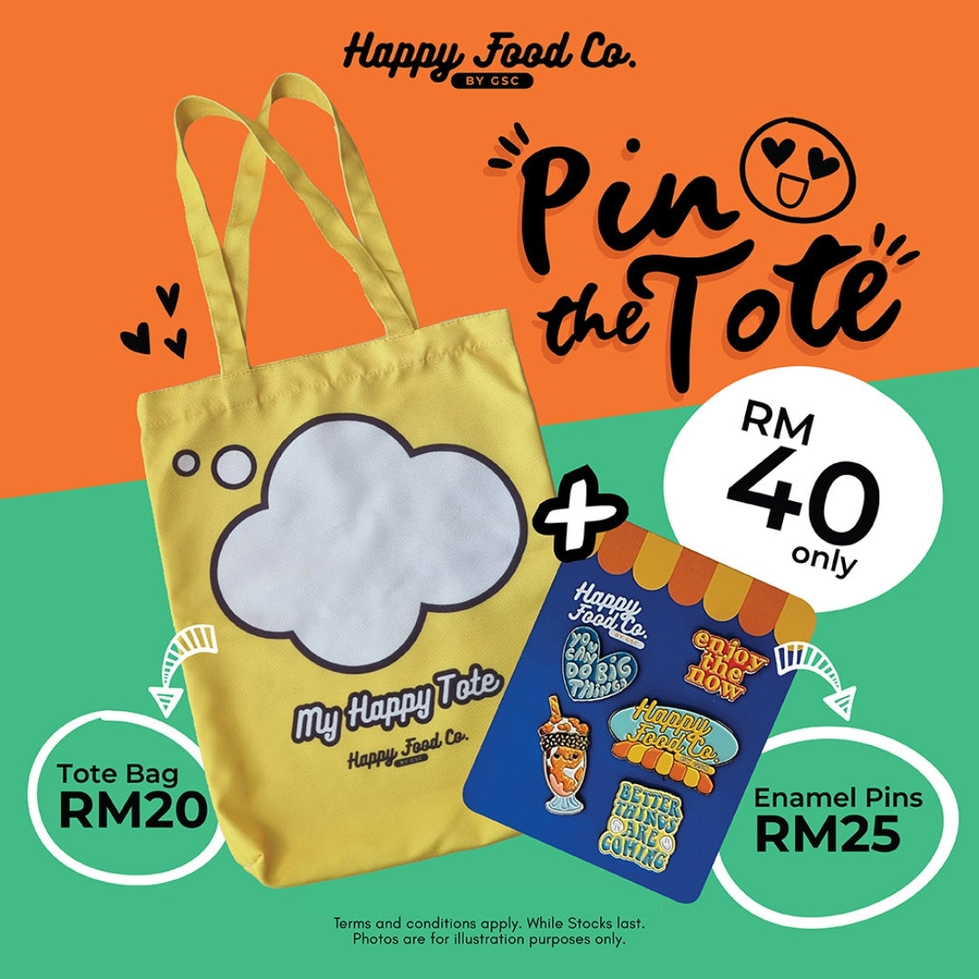 Happy Food Co Tote Bags & Pins