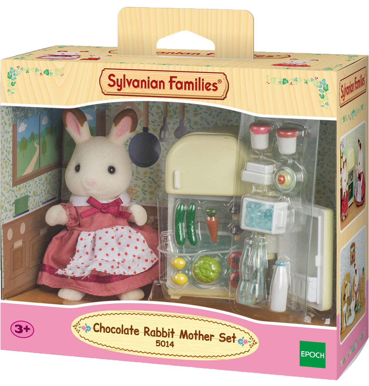 Sylvanian Families Chocolate Rabbit Mother & Fridge