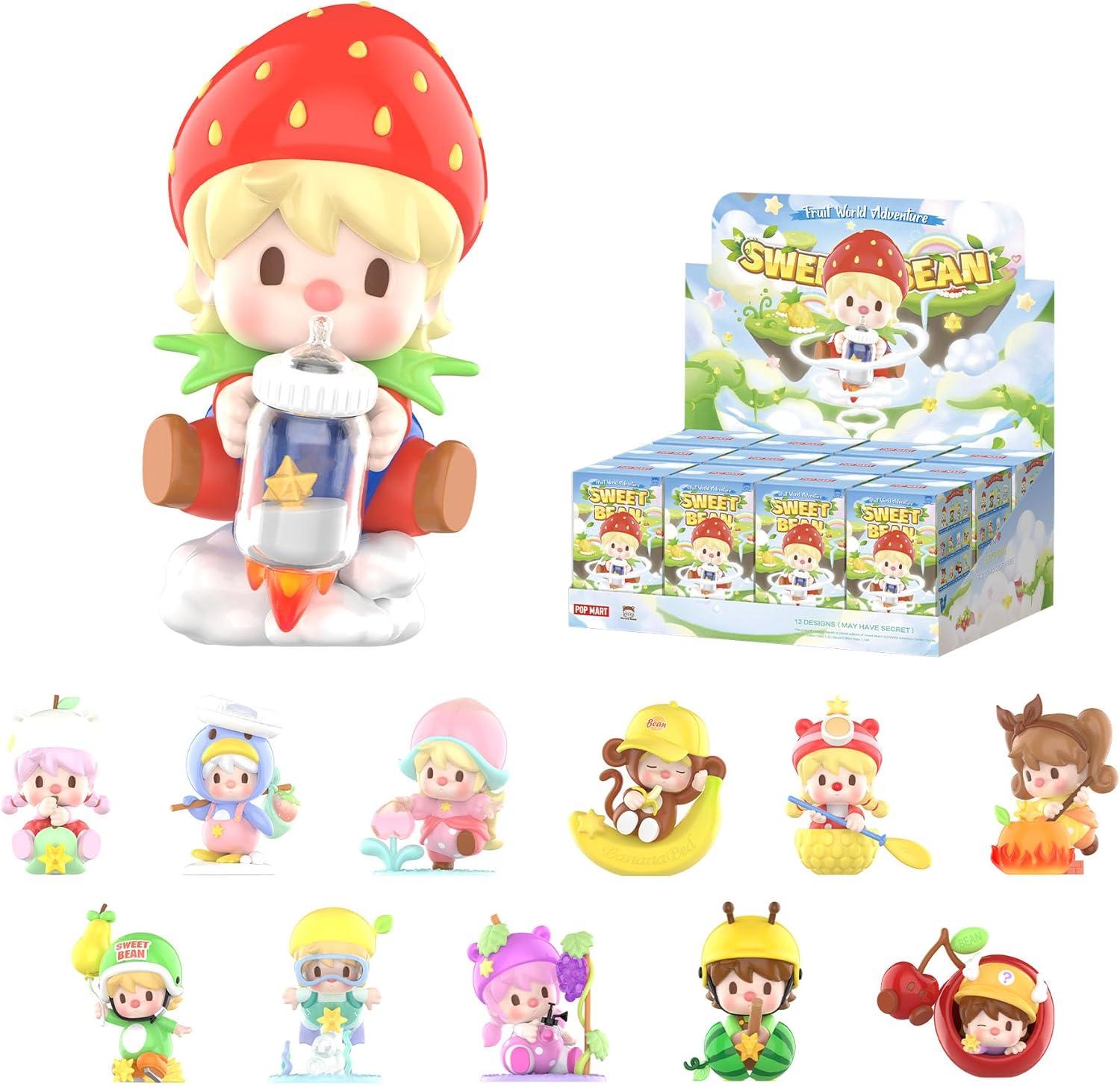 POP MART Sweet Bean Fruit World Adventure Series Figures (Blind