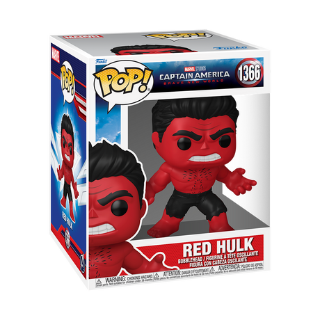 FUNKO POP! Super Captain America Brave New World Red Hulk Super Sized 6"