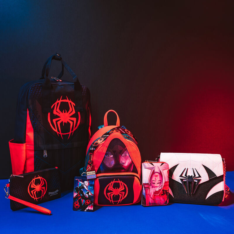 Loungefly : Spider-Verse Miles Morales Hoodie Cosplay Lenticular Mini Backpack