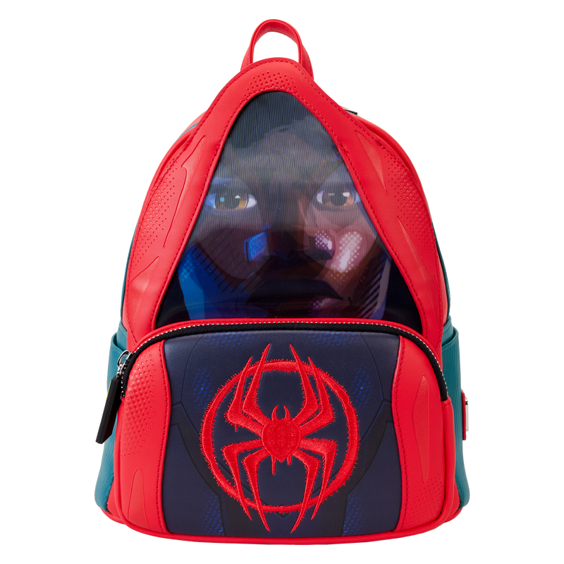 Loungefly : Spider-Verse Miles Morales Hoodie Cosplay Lenticular Mini Backpack