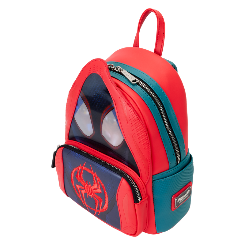 Loungefly : Spider-Verse Miles Morales Hoodie Cosplay Lenticular Mini Backpack