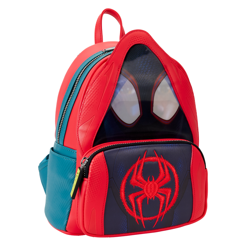 Loungefly : Spider-Verse Miles Morales Hoodie Cosplay Lenticular Mini Backpack