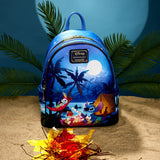 Loungefly : Stitch Camping Cuties Glow Mini Backpack