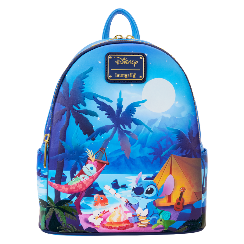 Loungefly : Stitch Camping Cuties Glow Mini Backpack