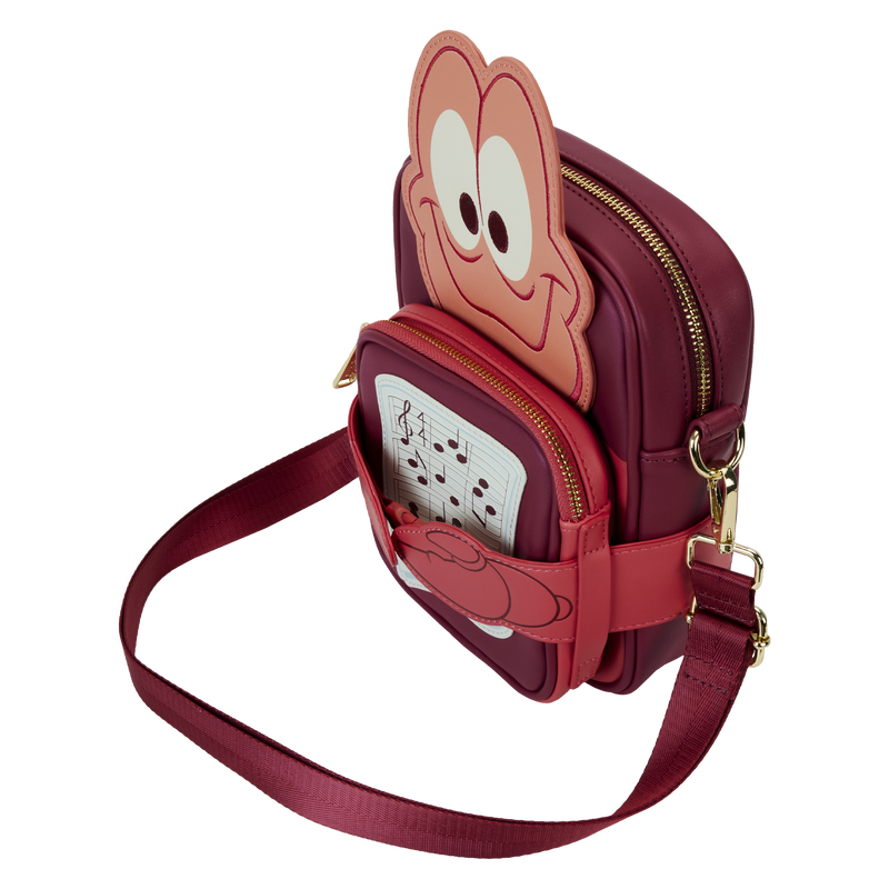 Loungefly : The Little Mermaid 35th Anniversary Sebastian Crossbuddies™ Cosplay Crossbody Bag with Coin Bag