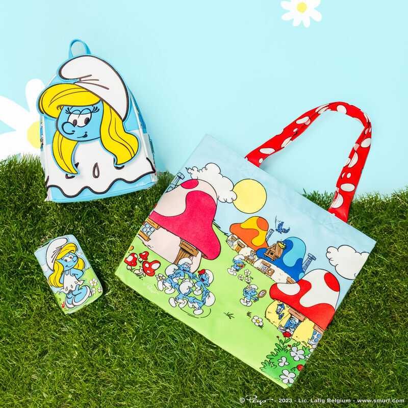 Loungefly : The Smurfs™ Village Life Canvas Tote Bag