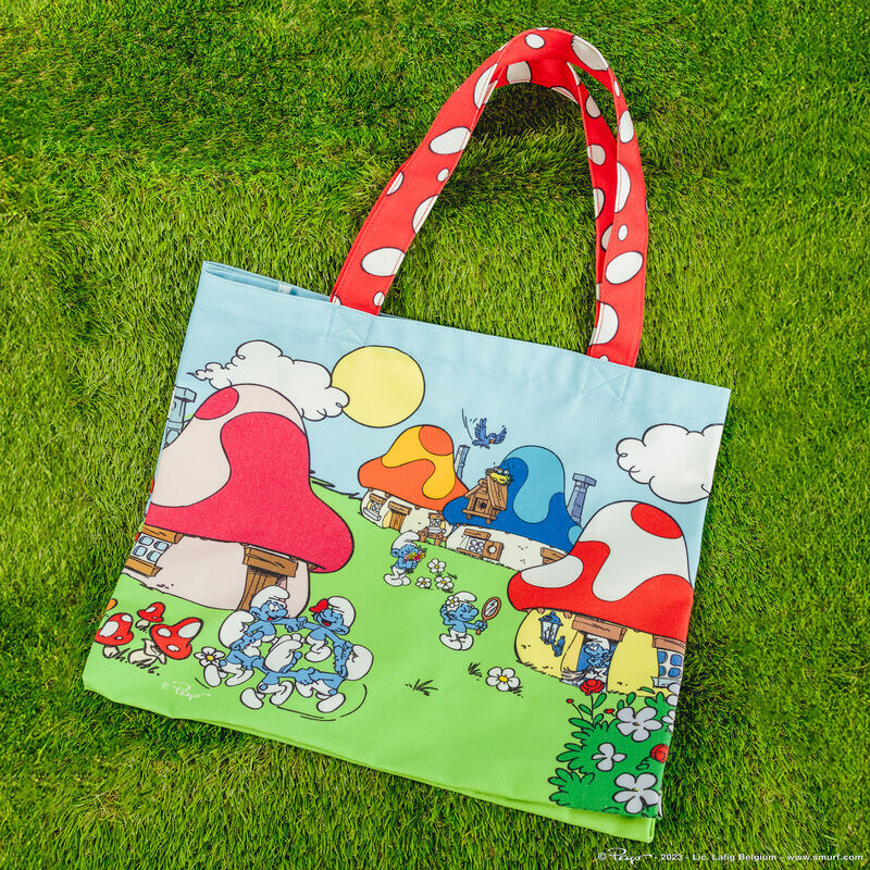 Loungefly : The Smurfs™ Village Life Canvas Tote Bag