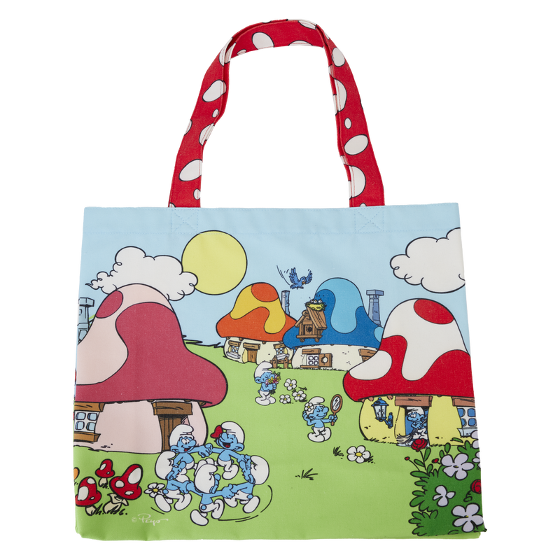 Loungefly : The Smurfs™ Village Life Canvas Tote Bag