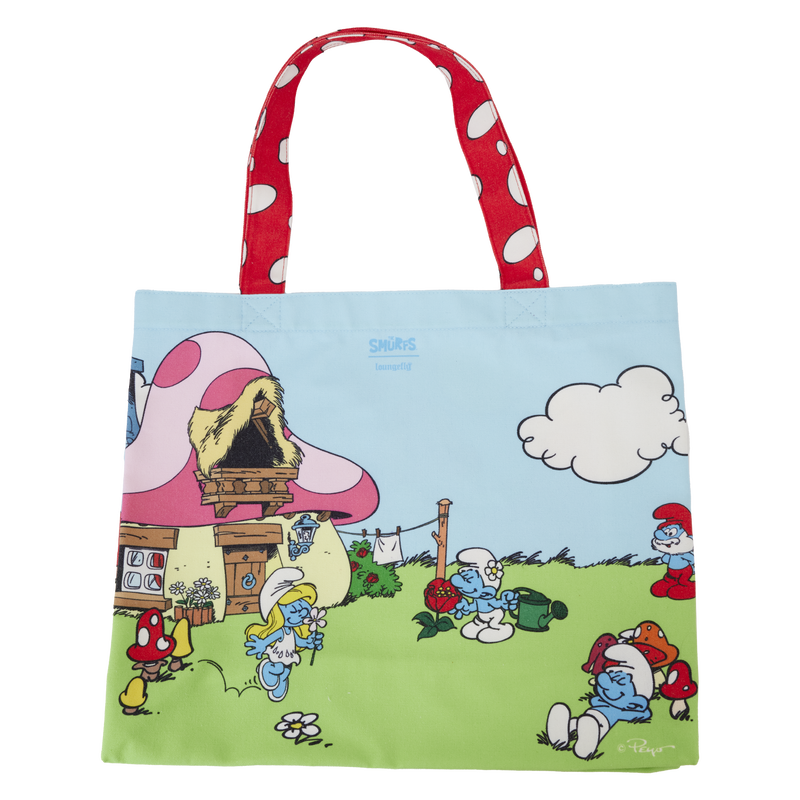 Loungefly : The Smurfs™ Village Life Canvas Tote Bag