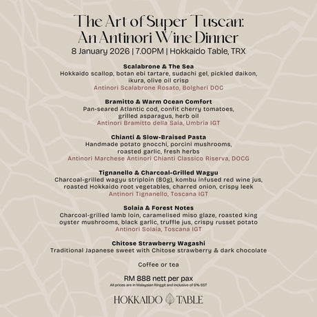 Chef’s Table: The Art of Super Tuscan — An Antinori Wine Dinner