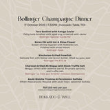 Bollinger Champagne Dinner