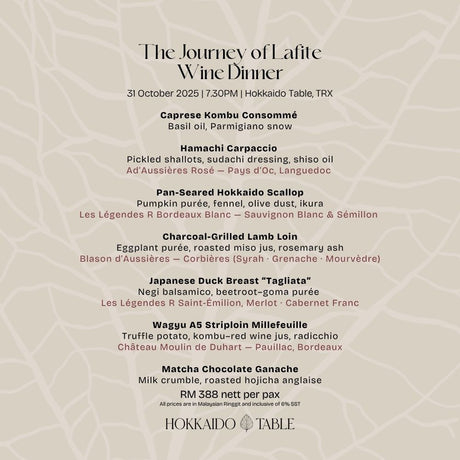 The Journey of Lafite Pairing Dinner