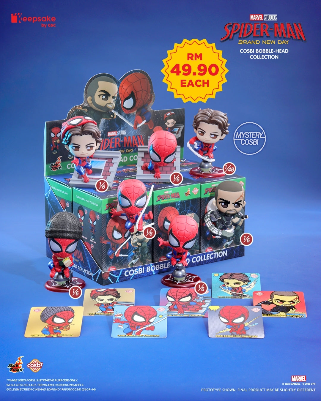 Hot Toys Cosbi Spider-Man Bobble-Head Blind Box (Assorted)