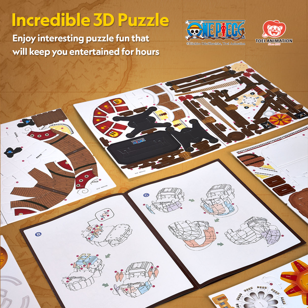 Cubic Fun 3D Puzzle One Piece - Thousand Sunny (Basic Model)