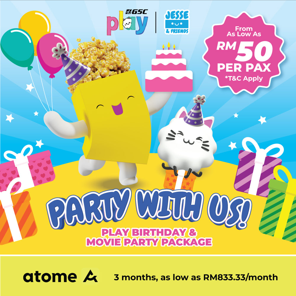 GSC Play Birthday & Movie Party Package (Jesse & Friends Theme)