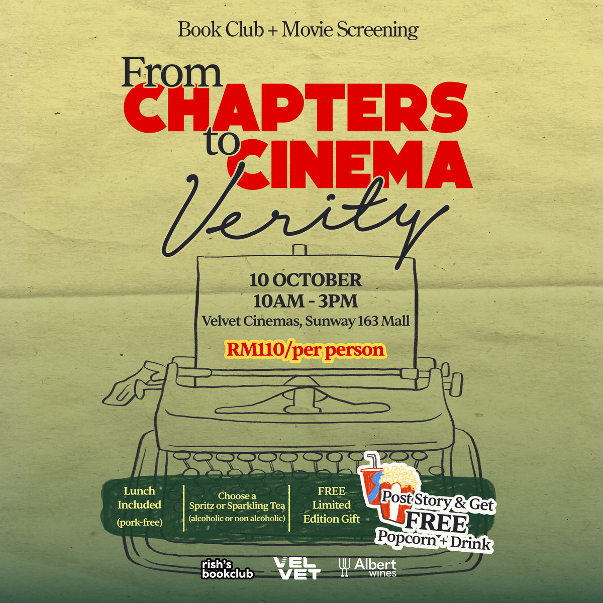 From Chapters to Cinema: Verity Book Club & Movie at Velvet Cinemas by GSC