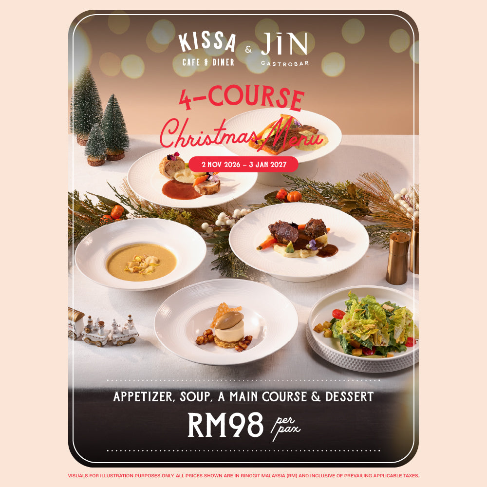 4-Course Christmas Menu at JIN Gastrobar OR Kissa Cafe & Diner