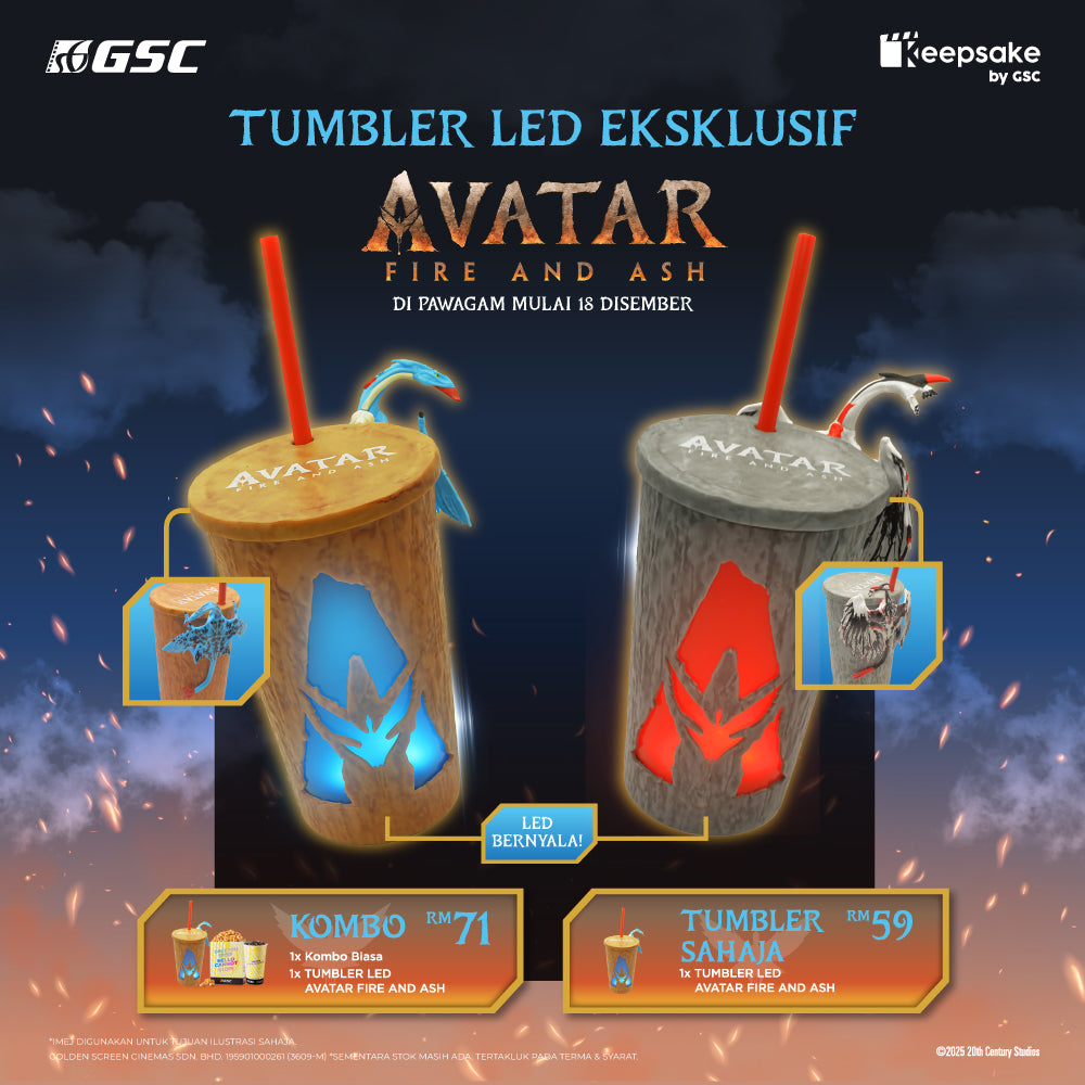 GSC Exclusive Avatar: Fire & Ash LED Tumbler