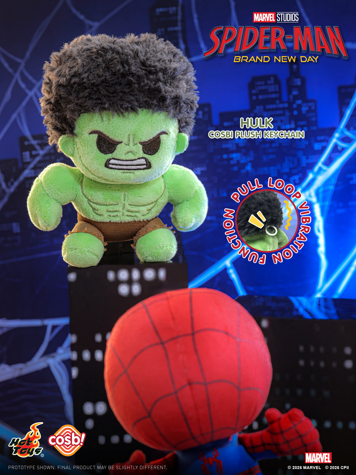 Hot Toys Cosbi Spider-Man Plush Keychain Blind Box (Assorted)