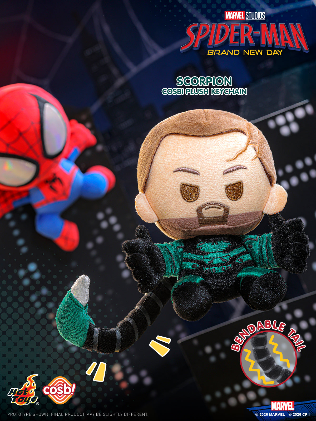 Hot Toys Cosbi Spider-Man Plush Keychain Blind Box (Assorted)
