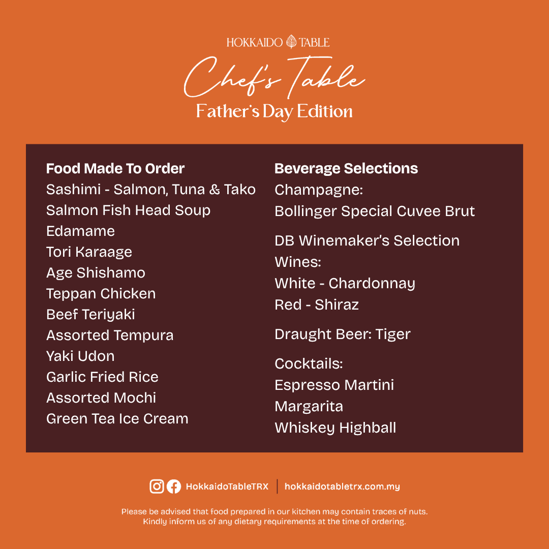 Chef’s Table Special Edition: Father’s Day Bollinger Champagne Brunch