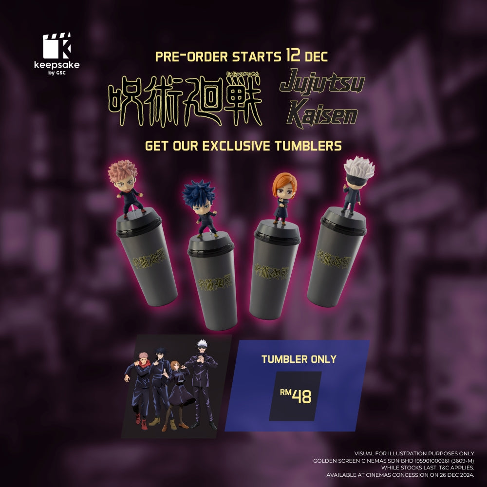 Pre-Order GSC Exclusive Jujutsu Kaisen Tumblers (Delivery 26 Dec onwards)