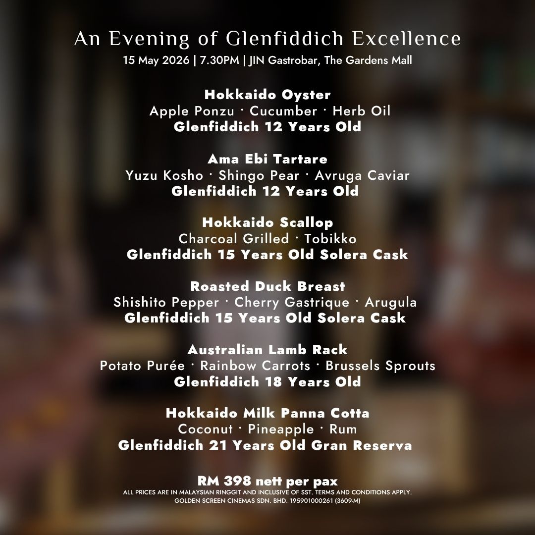 JIN After Dark: Glenfiddich Whisky Pairing at The Gardens Mall