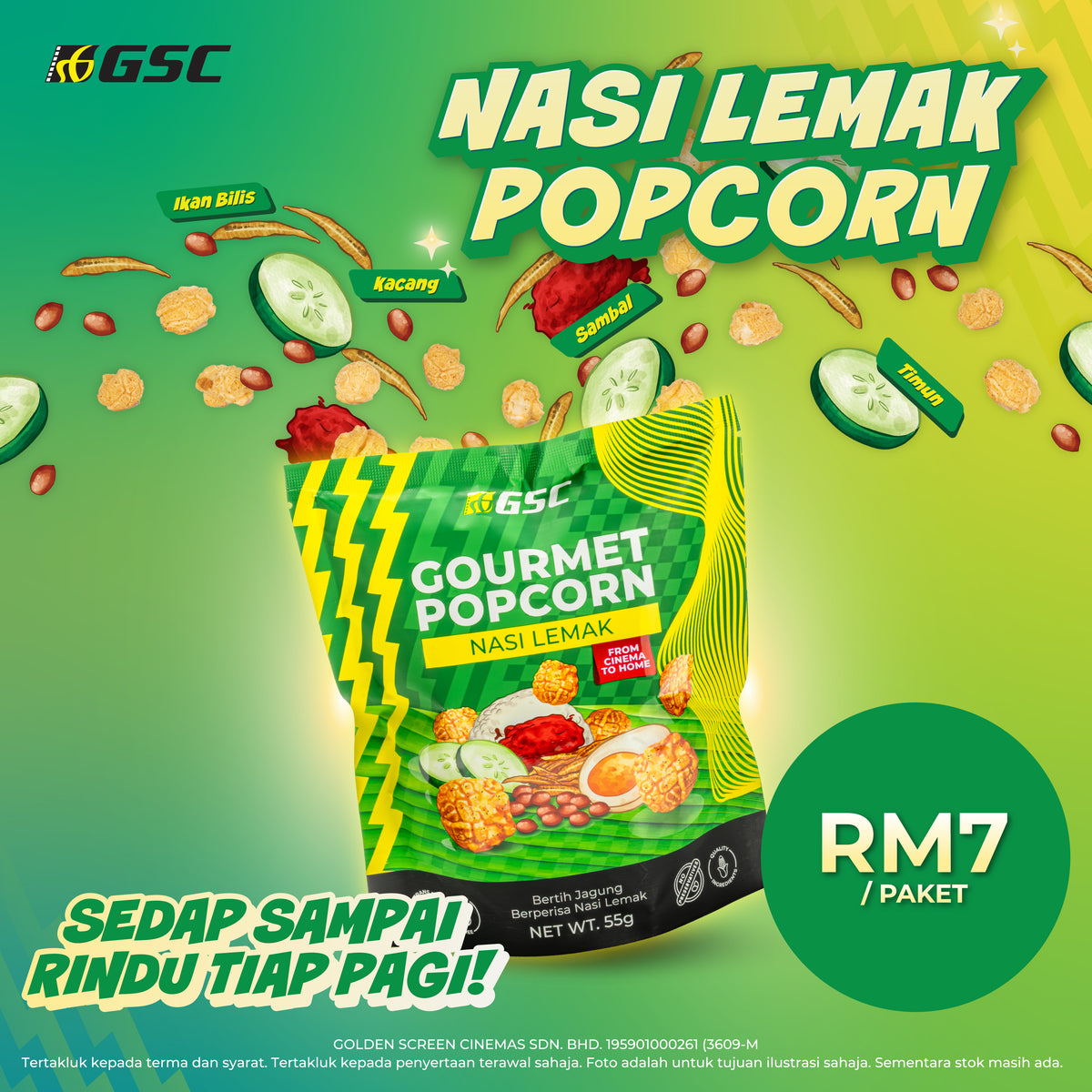 GSC Gourmet Popcorn Small Pack - Nasi Lemak – KEEPSAKE by GSC