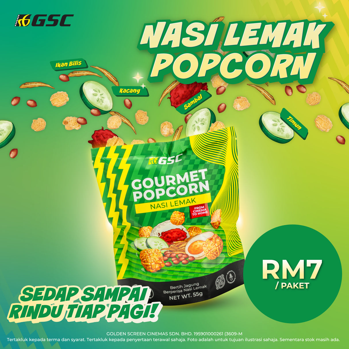 GSC Gourmet Popcorn Small Pack - Nasi Lemak