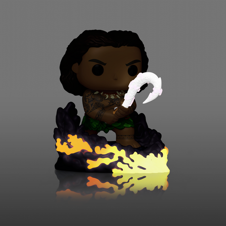 FUNKO POP! Disney: Moana (Maui Glow In the Dark), Moana with Pua, Kotu, Hei Hei with Coconut & Moana with Heart of Te Fiti (Glow)
